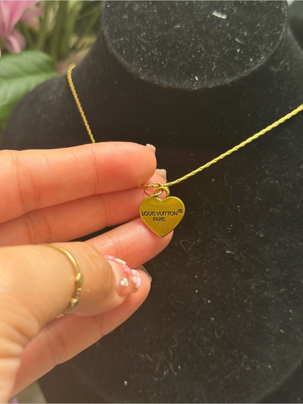 Louis vuttion Gold Heart Necklace - Picture 3 of 5